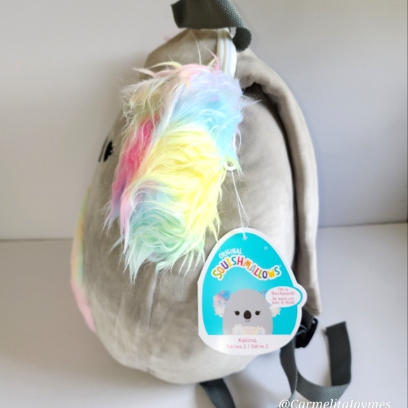 KELINA 🐨🎒Rainbow Fur Koala BACKPACK Original Squishmallow by Kelly Toy ☆》NWT《☆ - Picture 2 of 7